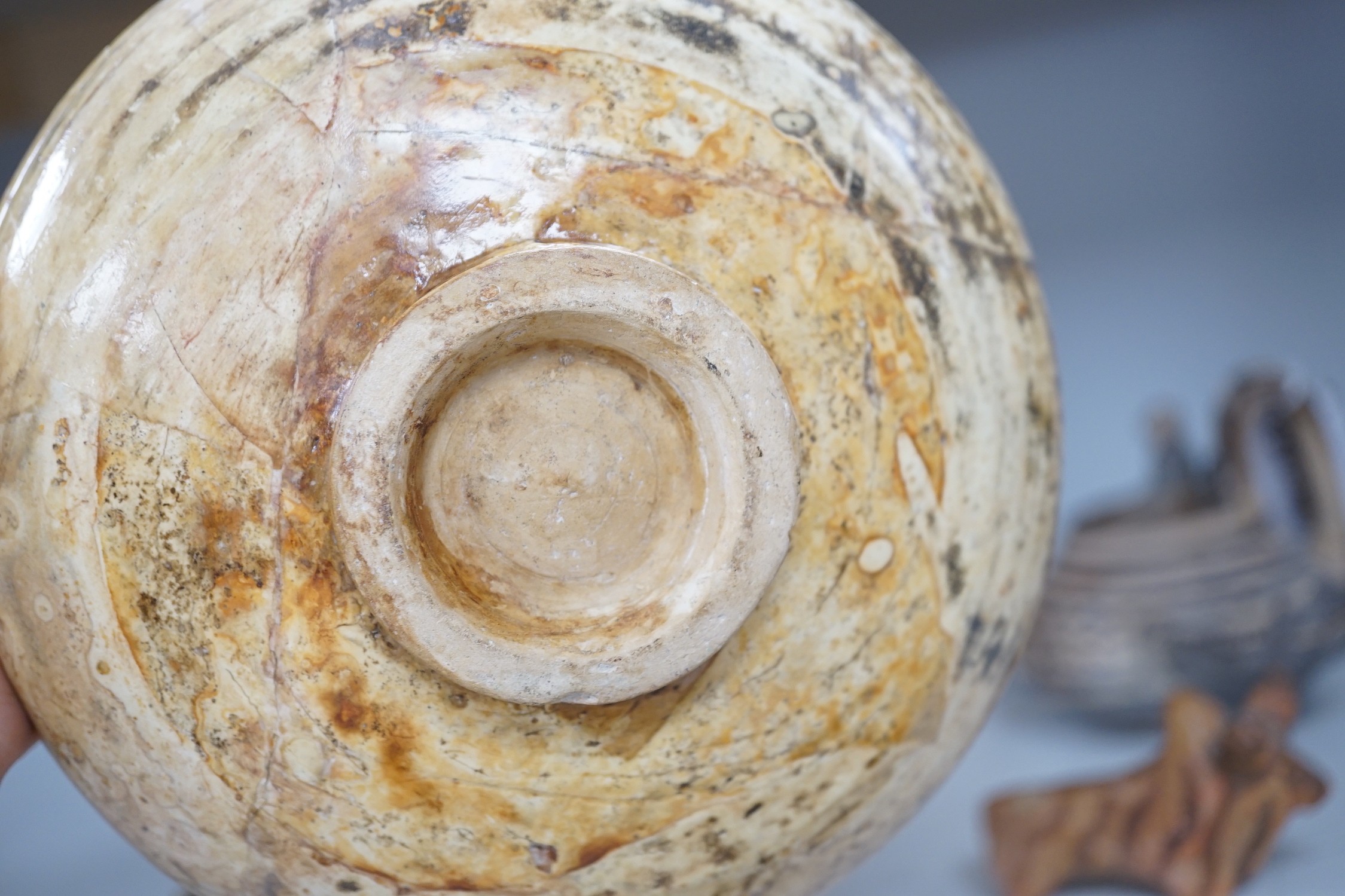 A selection of early Pre-Colombian, and other ceramics, to include an unusual vessel. Tallest 26cm
